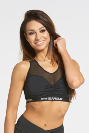 GYM GLAMOUR | BLACK MESH TOP