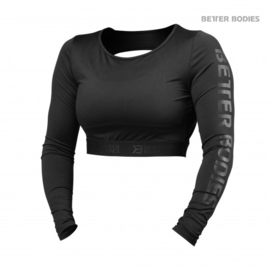 BETTER BODIES CHELSEA CROPPED TOP BLACK