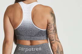 CARPATREE PHASE SEAMLESS SPORTTOP GREY/WHITE OMBRE