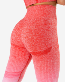 ICANIWILL OMBRE RED SEAMLESS FITNESSLEGGING