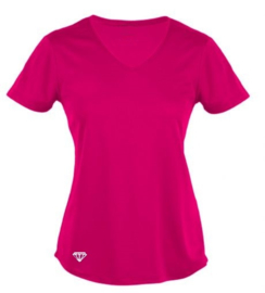 DIAMONDS VICKY T-SHIRT V-NECK HOT PINK