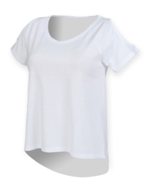 ONELLA OPEN SHOULDER T-SHIRT WHITE