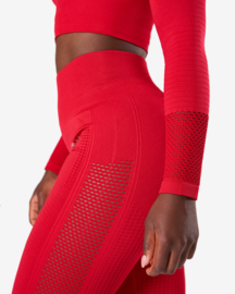 ICANIWILL DYNAMIC SEAMLESS LONGSLEEVE CROPTOP DEEP RED