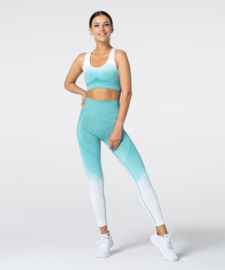 CARPATREE PHASE SEAMLESS SPORTTOP TURQUOISE/WHITE OMBRE