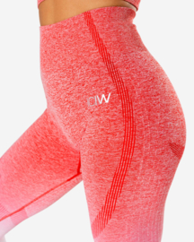 ICANIWILL OMBRE RED SEAMLESS FITNESSLEGGING