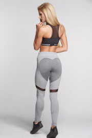 GYM GLAMOUR | MIXED GREY HEART FITNESSLEGGING