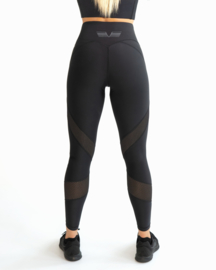 GAVELO MESH BLACK SWIRL LEGGING (HALF COMPRESSION)