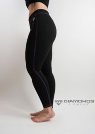 DIAMONDS KORLOFF NOIR/PURPLE LEGGING (COMPRESSION)