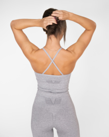 GAVELO SEAMLESS RIBBED TANKTOP LIGHT GREY MELANGE