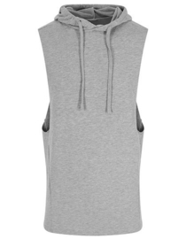 SLEEVELESS HOODIE URBAN GREY MELANGE