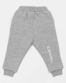 ICANIWILL BABY / PEUTER / KLEUTER JOGGINGBROEKJE GREY MELANGE