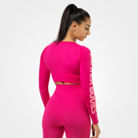 BETTER BODIES BOWERY CROPPED TOP HOT PINK