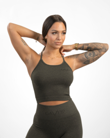 GAVELO SEAMLESS RIBBED BUNGEE CORD TANKTOP