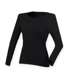 ONELLA LONGSLEEVE STRETCH SHIRT BLACK