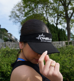 SUN VISOR BLACK / PINK / WHITE ONELLA SPORTSWEAR