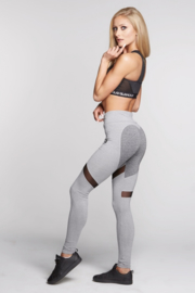 GYM GLAMOUR | MIXED GREY HEART FITNESSLEGGING