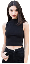 ONELLA TURTLENECK CROPPED SHIRT BLACK