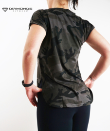 DIAMONDS ADAMAS CAMO T-SHIRT IN ARMY GREEN OF DARK CAMO