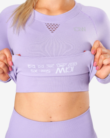 ICANIWILL DYNAMIC SEAMLESS LONGSLEEVE CROPTOP LILA