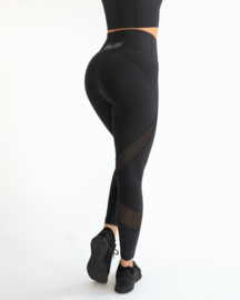 GAVELO MESH BLACK SWIRL LEGGING (HALF COMPRESSION)