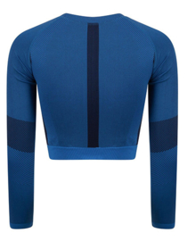 ONELLA SEAMLESS CROPPED LONGSLEEVE BLUE/NAVY