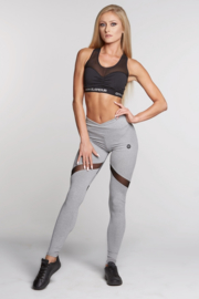 GYM GLAMOUR | MIXED GREY HEART FITNESSLEGGING