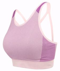 ONELLA SEAMLESS CROSS CROPTOP PURPLE/PINK