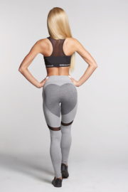 GYM GLAMOUR | MIXED GREY HEART FITNESSLEGGING