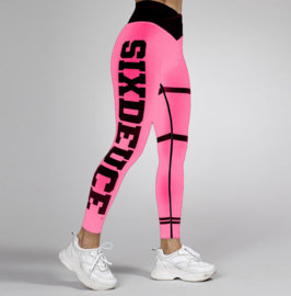 SIX DEUCE JERSEY NEON PINK FITNESSLEGGING