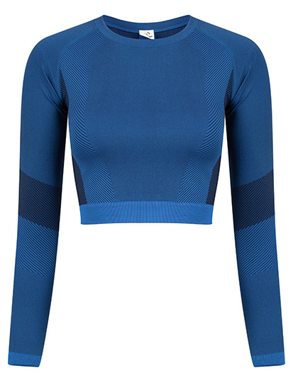 ONELLA SEAMLESS CROPPED LONGSLEEVE BLUE/NAVY