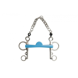METALAB "FLEXI" PELHAM BIT, HALVE MAAN, MET LANGE SCHAREN