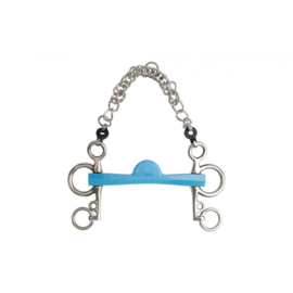 METALAB "FLEXI" PELHAM BIT, HALVE MAAN, MET KORTE SCHAREN