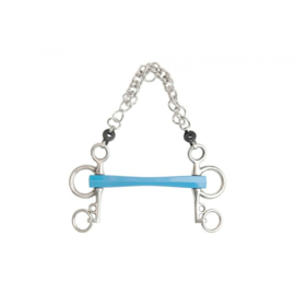 METALAB "FLEXI" PELHAM BIT, ONGEBROKEN MET KORTE SCHAREN