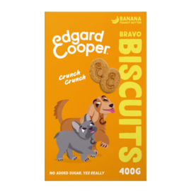 Edgard & Cooper Biscuit banaan en pindakaas 400gr