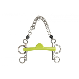 METALAB "FLEXI SOFT" PELHAM BIT, HALVE MAAN, KORTE SCHAREN