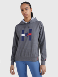 Tommy Hilfiger Horse Graphic Sport Hoodie Grey Melange