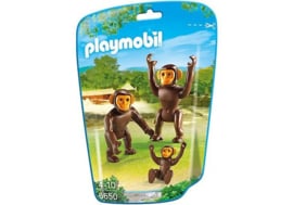 6650 - chimpansee paartje met jong