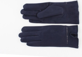 Handschoen Donker Blauw met Glans Bandje