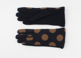 Handschoen Blauw/Camel Dots