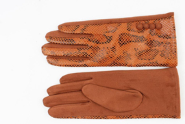 Handschoen Snake Print Roest