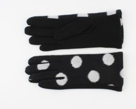 Handschoen Zwart/Wit Dots