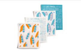 Set van 4 Babongo biodegradable dish cloths