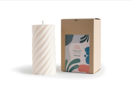 Babongo rapeseed wax candle Spiral Cylinder