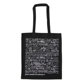 black Babongo organic cotton travel tote