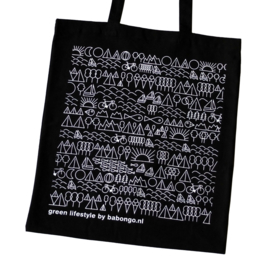 black Babongo organic cotton travel tote