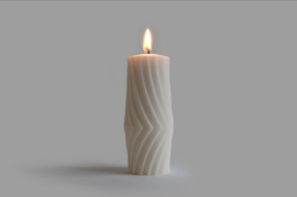 Babongo rapeseed wax candle  Diagonal Stripes