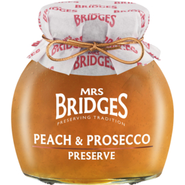 Mrs Bridges Peach & prosecco preserve 340 gram