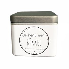 Blikje Chocolade Bikkels - Je bent een bikkel