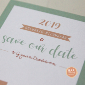 Save-the-date-kaart Bastiaan & Irma