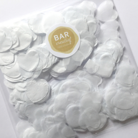 Confetti hartjes wit